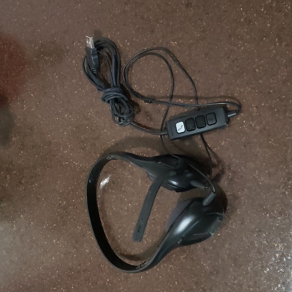 Plantronics Audio 628 USB PC Stereo Noise Cancelling Wired Mic Headset